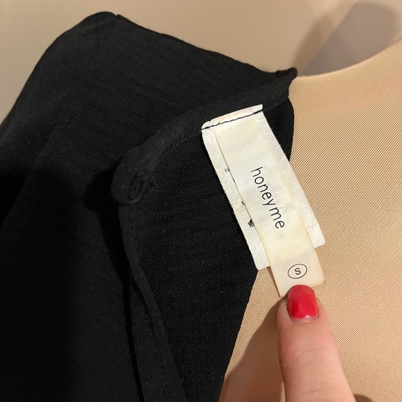 Honeyme Black V Neck Wide Leg Jumpsuit, size Small - Picture 5 of 8